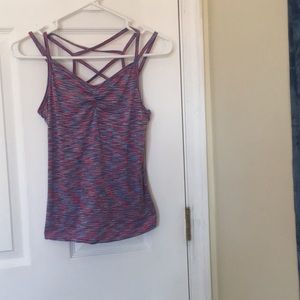 Athletic tank top w/ strapped back